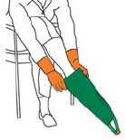 Easy Slide Applicator for open toe stockings